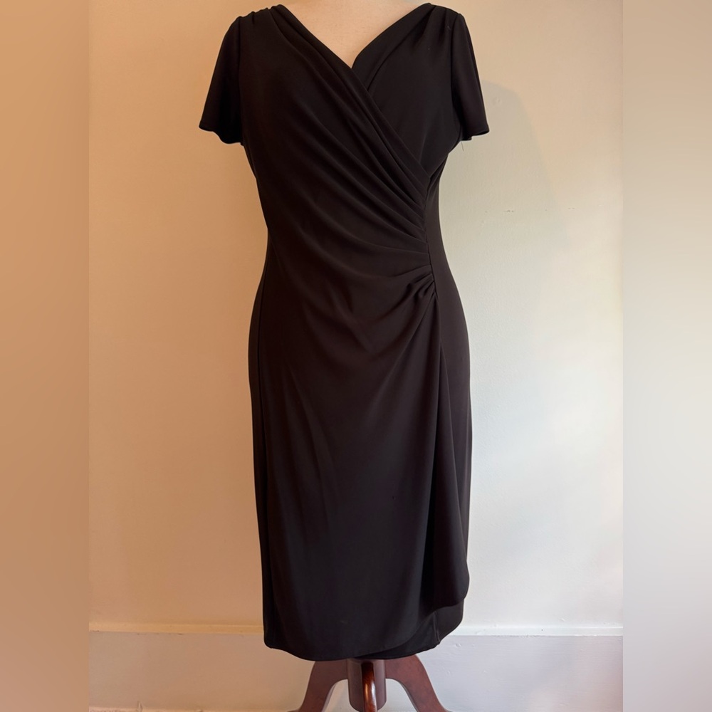 Talbots Black Ruched Sheath Dress – Size Medium